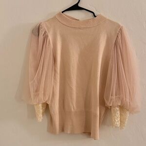 Gracia Blush Puff Sleeve Blouse